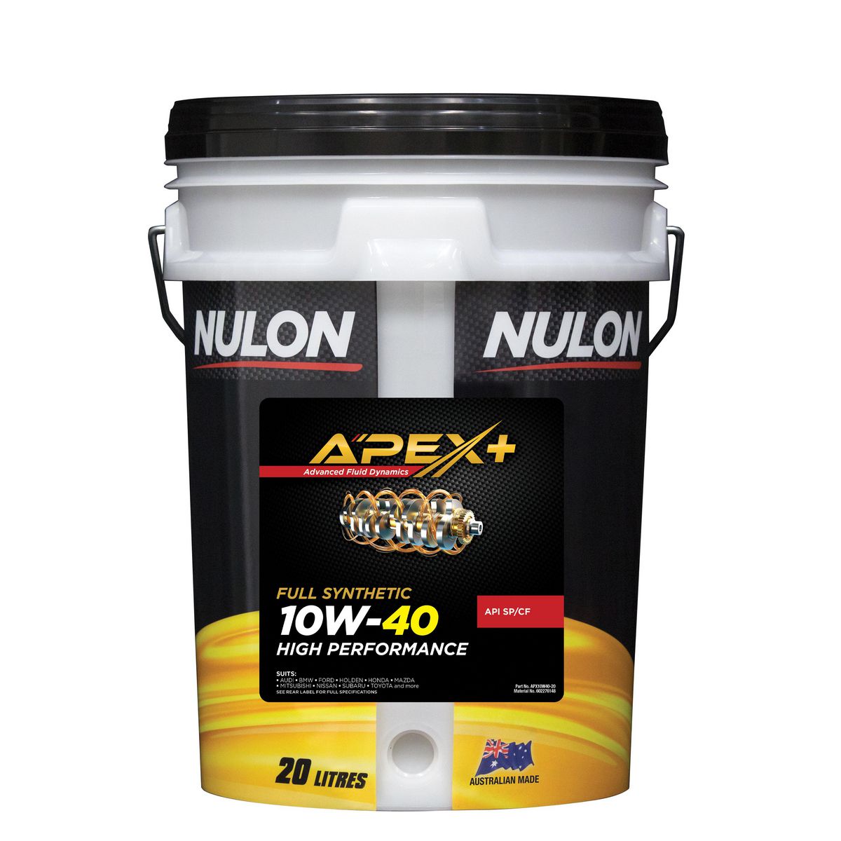Nulon APEX+ 10W-40 Long Life Performance Engine Oil 20L Semi Synthetic APX10W40-20
