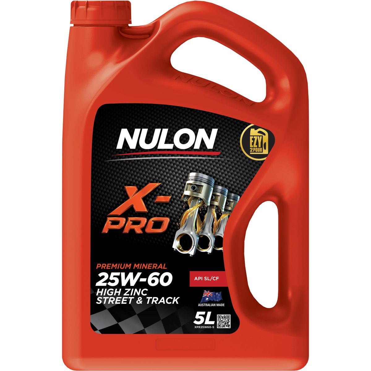Nulon X-PRO 25W-60 High Zinc Street & Track Engine Oil 5L Mineral XPR25W60-5