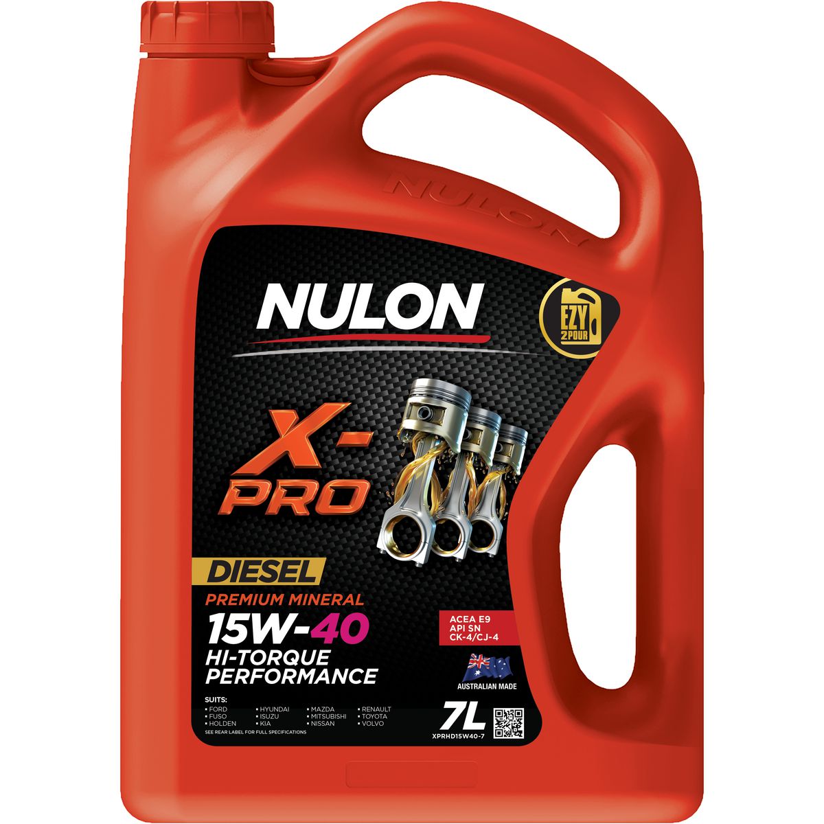 Nulon X-PRO 15W-40 Hi-Torque Performance Engine Oil 7L Mineral XPRHD15W40-7