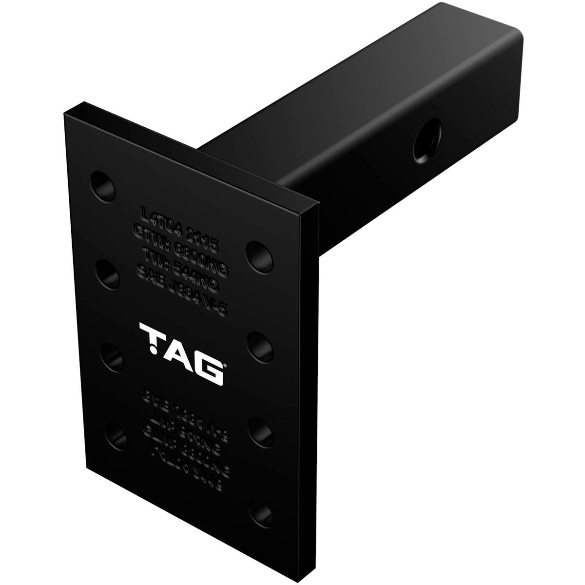 TAG Adjustable Pintle Mount 50mm Square Hitch 4.5 Tonne L4T04