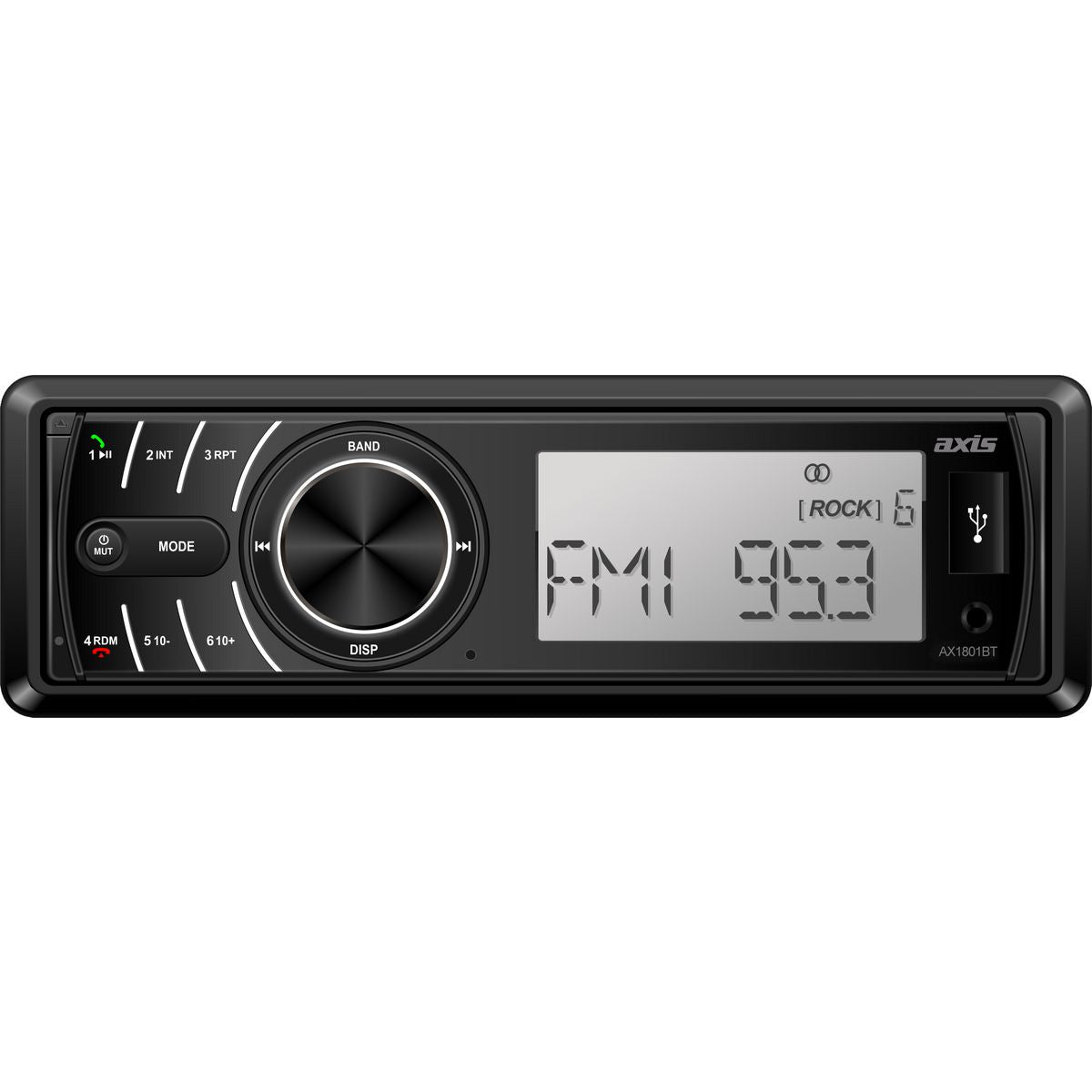 Axis 12/24V Head Unit With Bluetooth & Usb AX1801BT