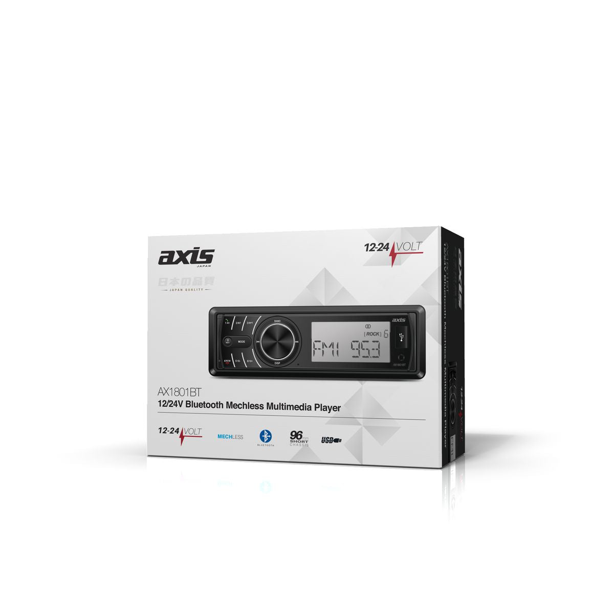 Axis 12/24V Head Unit With Bluetooth & Usb AX1801BT