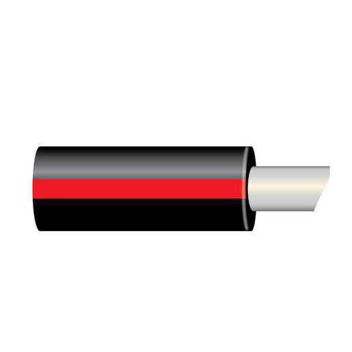 OEX 3mm Single Core Marine Cable, Black With Red Trace, 500M ACX1129/500