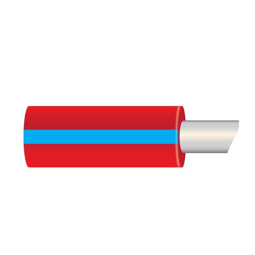 OEX 3mm Single Core Marine Cable, Red With Blue Trace, 500M ACX1121/500
