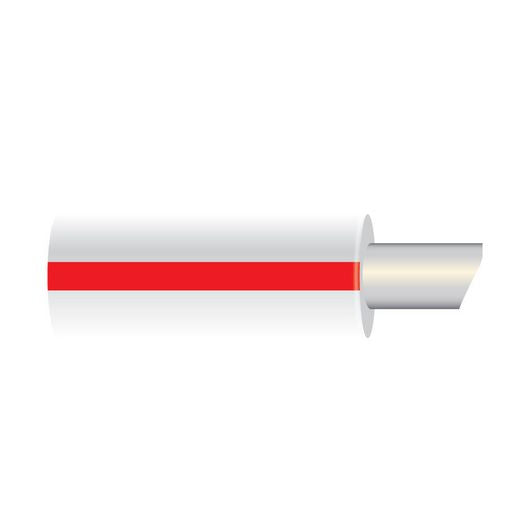 OEX 3mm Single Core Marine Cable, White With Red Trace, 500M ACX1132/500