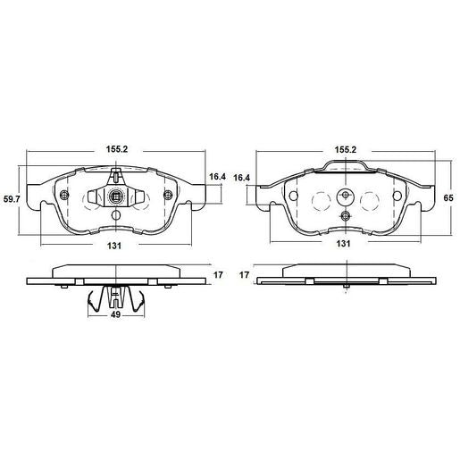 RDA Phantom Ceramic Brake Pads RDC2481