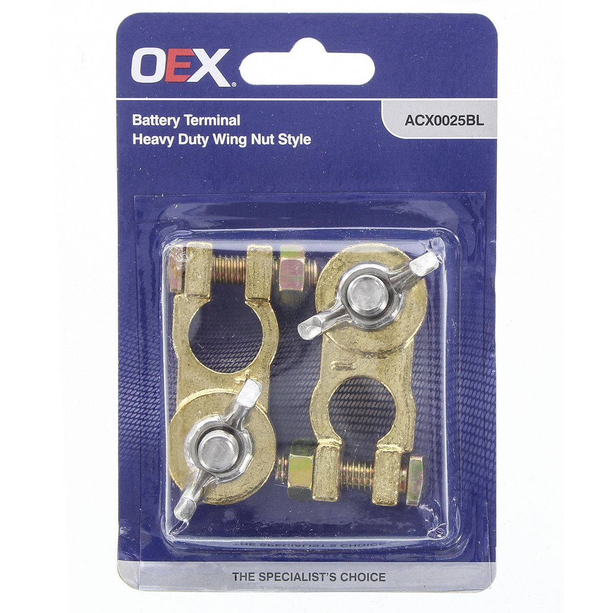 OEX Battery Terminal Heavy Duty Wing Nut Pair ACX0025BL