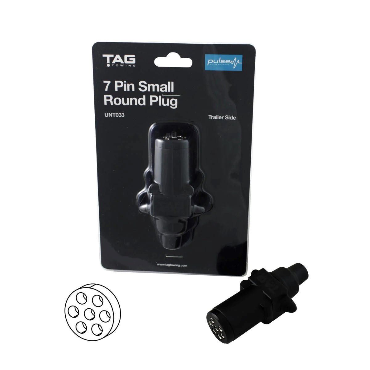 TAG 7 Pin Small Round Plug - Socket UNT033