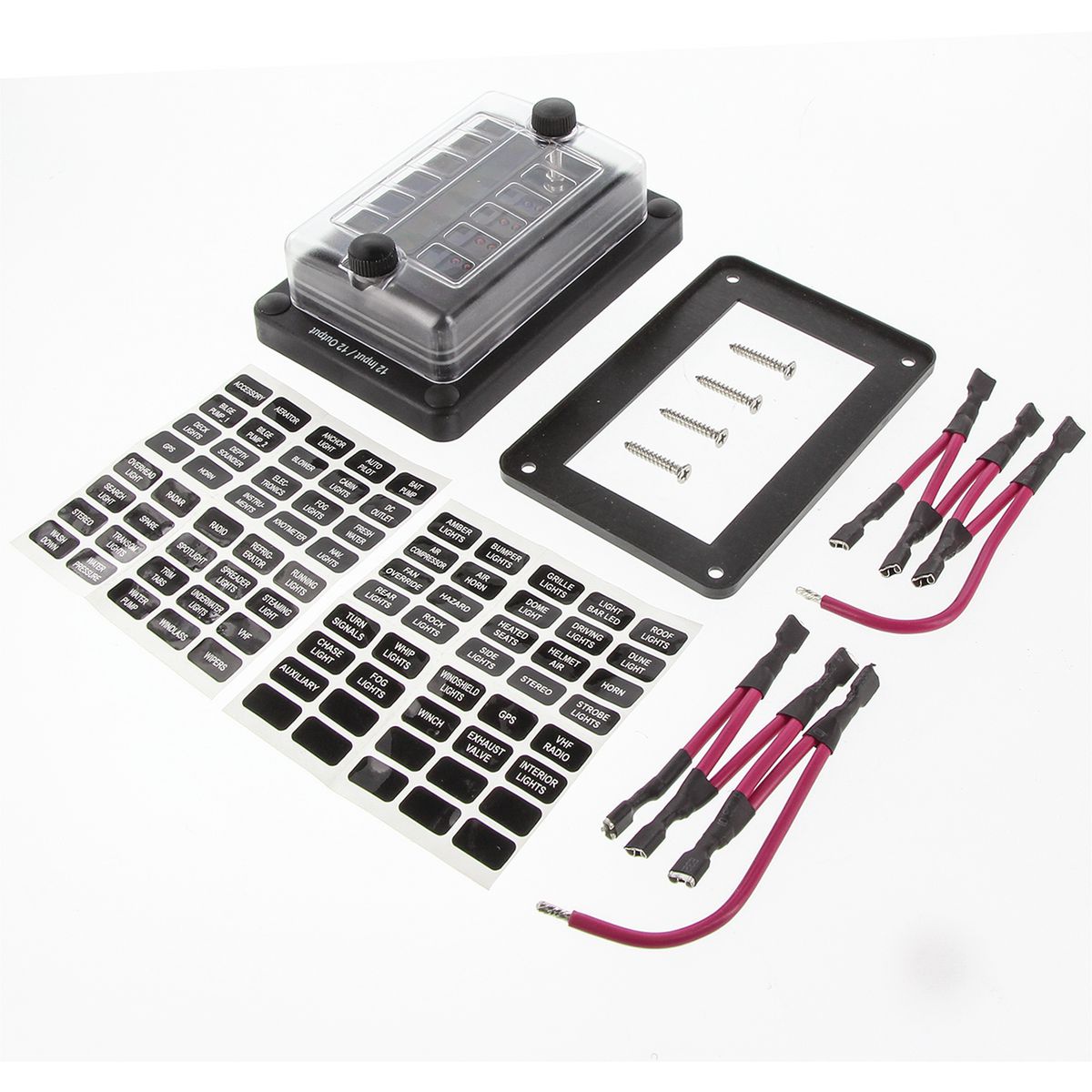OEX 12 Way Weatherproof Standard Blade Fuse Box ACX5126