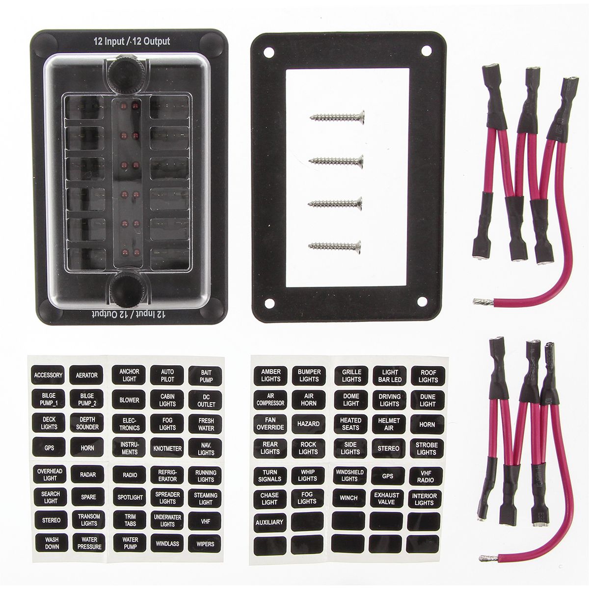 OEX 12 Way Weatherproof Standard Blade Fuse Box ACX5126