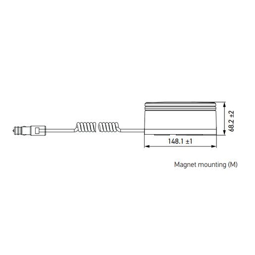 Hella K-Led Rebelution Amber Rotating Beacon 10-30V Magnetic Mount 2RL 455 256-021