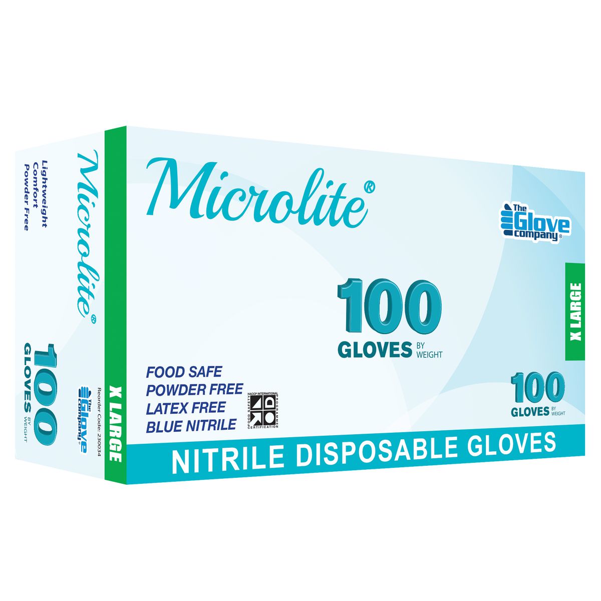 Microlite Nitrile Disposable Gloves Size Extra Large 100 Pack 230034