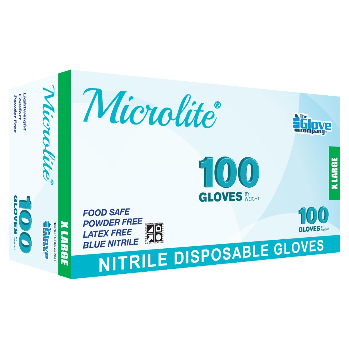 Microlite Nitrile Disposable Gloves Size Extra Large 100 Pack 230034