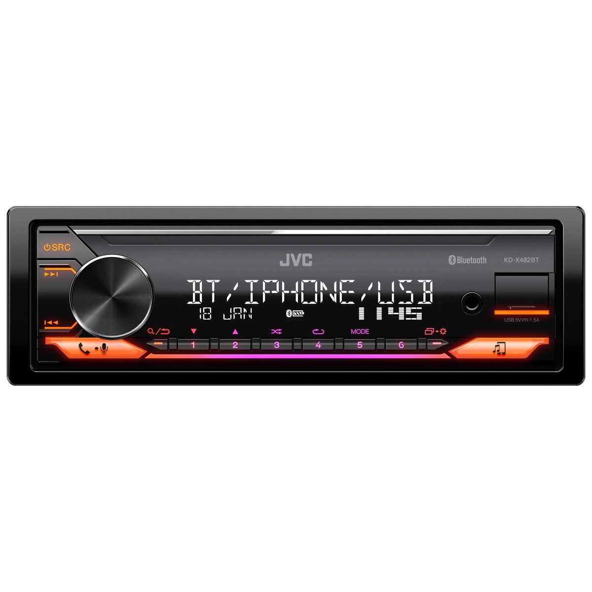 JVC Head Unit W/Bluetooth/USB KD-X482BT