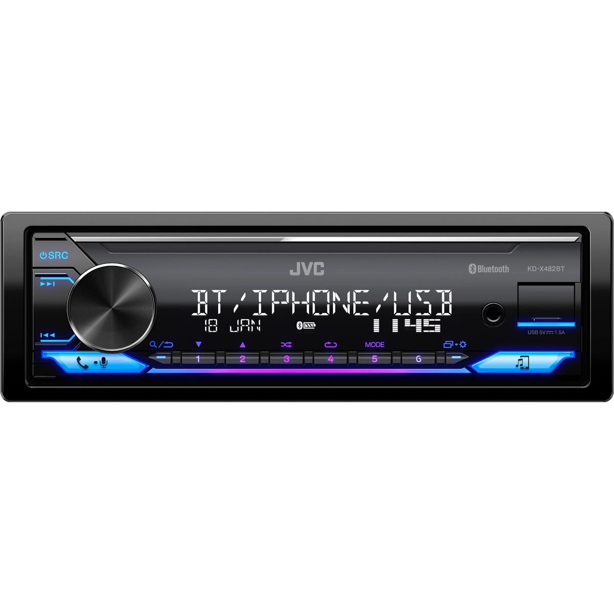 JVC Head Unit W/Bluetooth/USB KD-X482BT
