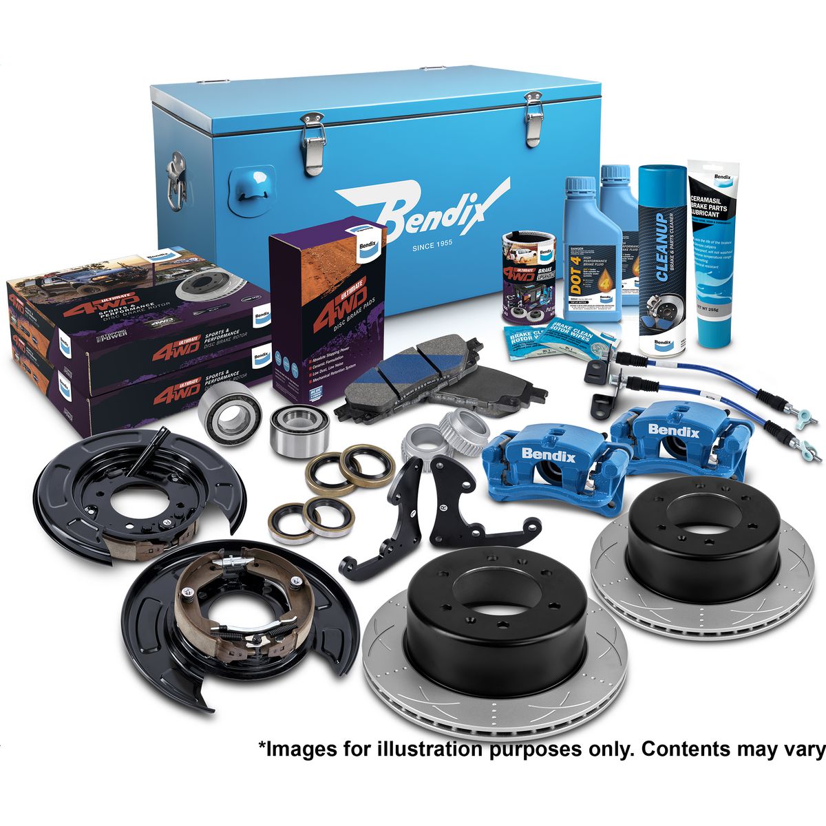 Bendix Ultimate 4x4 Big Brake Upgrade Kit Rear (Suits 2" Lift) U4WD-D2D300R+2