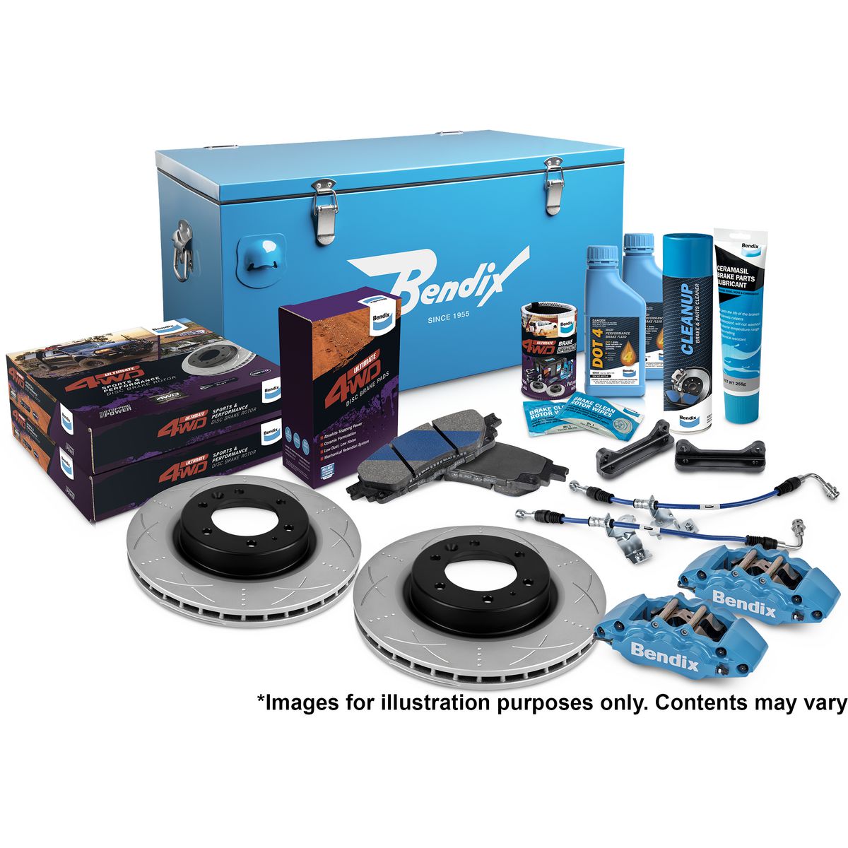 Bendix Ultimate 4x4 Big Brake Upgrade Kit Front U4WD-BBUK202F