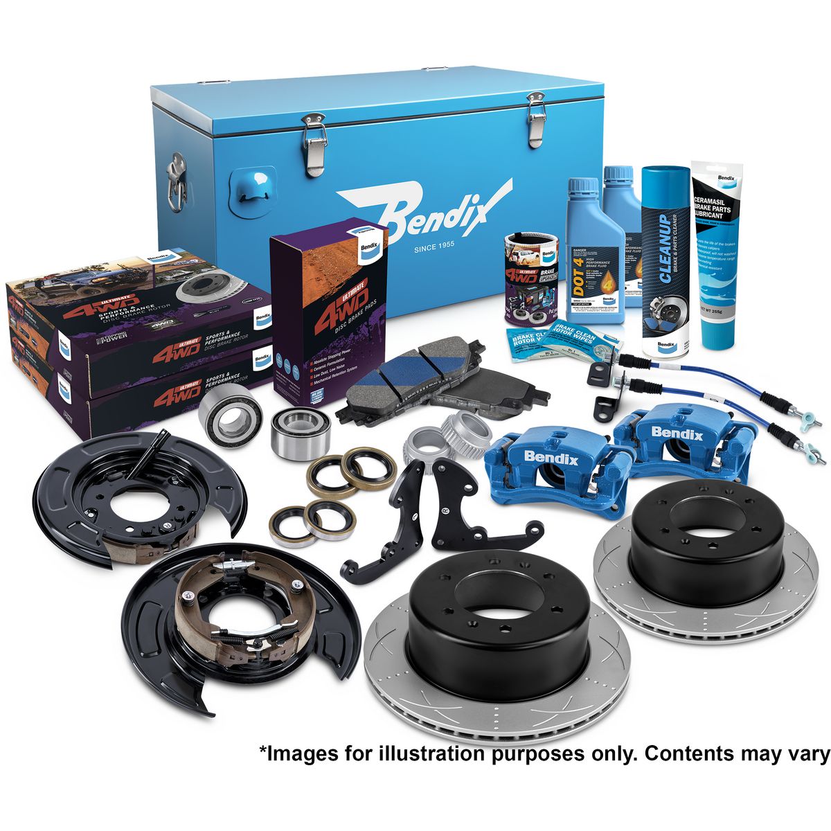 Bendix Ultimate 4x4 Big Brake Upgrade Kit Rear (Suits 2" Lift) U4WD-D2D305R+2