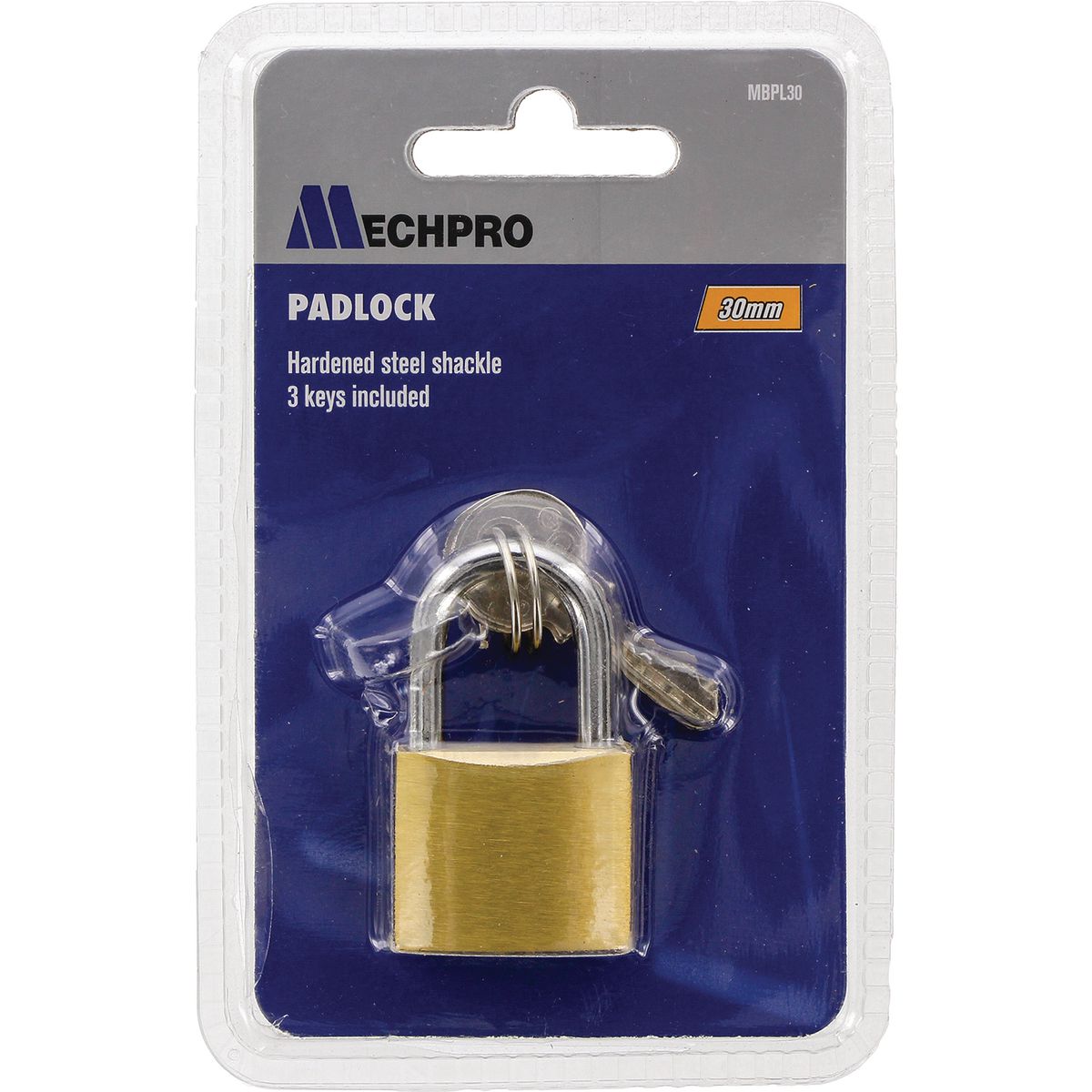 Mechpro 30mm Padlock Short Beam MBPL30