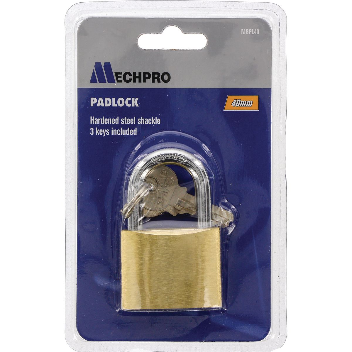 Mechpro 40mm Short Beam Padlock MBPL40