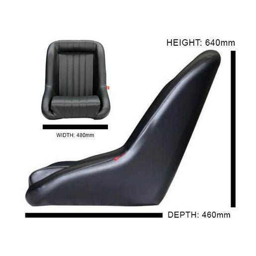 Autotecnica Sport Seat Black With Slider SS25HB