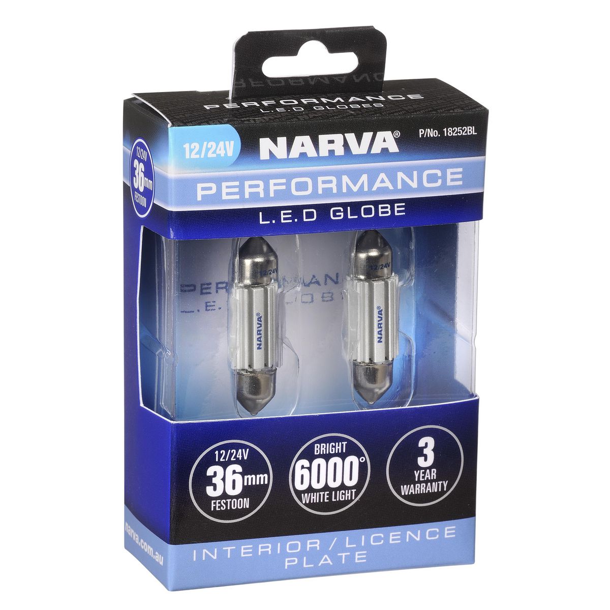 Narva LED Festoon Globe 12/24V 36mm 18252BL