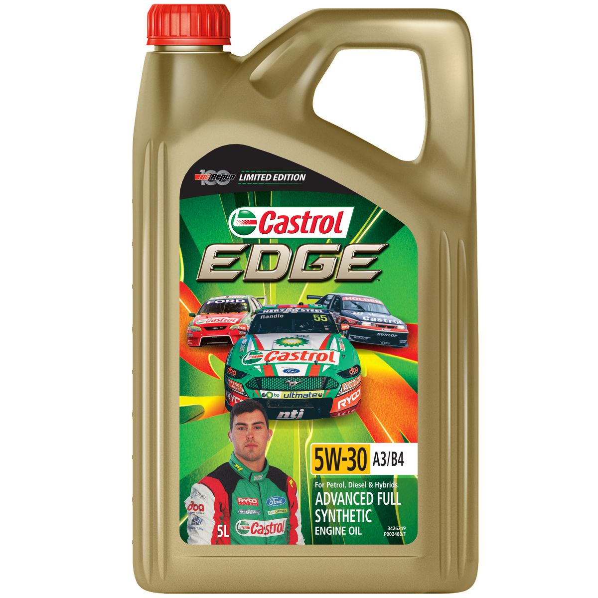 Castrol EDGE A3/B4 5W-30 100 Years Repco Bottle Engine Oil 5L 3426249