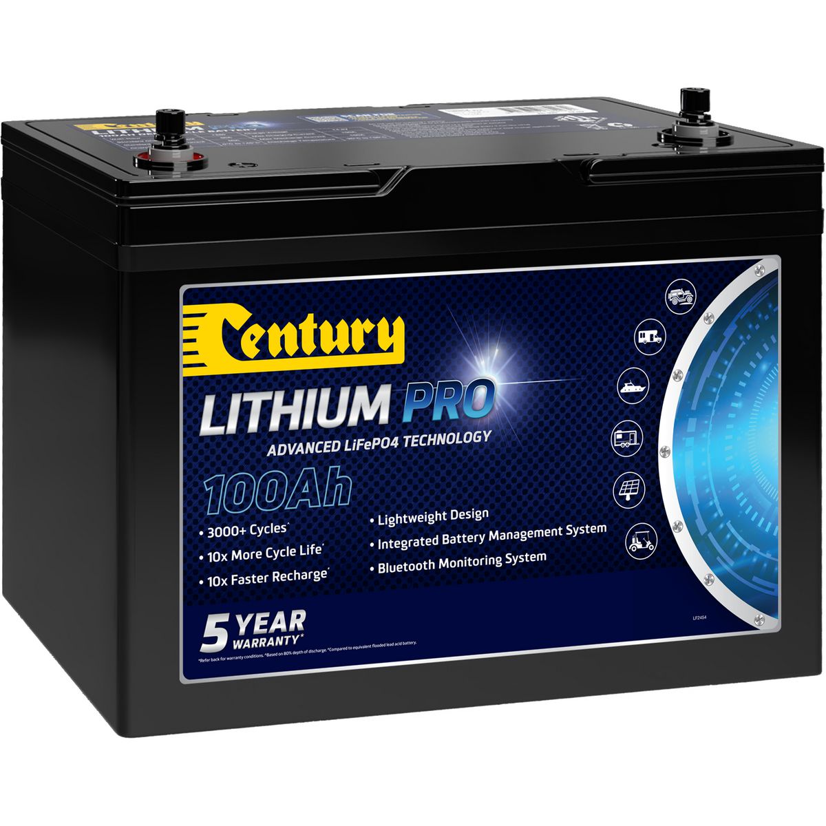 Century Lithium PRO 100Ah 12V Deep Cycle Battery C12-100XLI