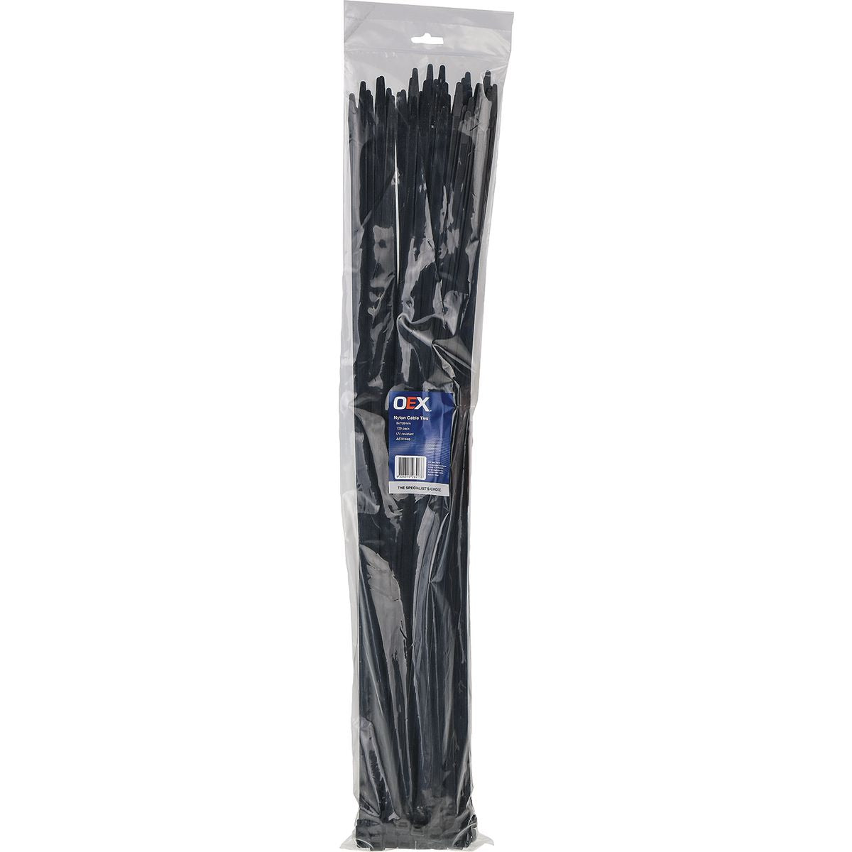 OEX Black Nylon Cable Ties - 9mm X 709mm - 100 Pc ACX1445