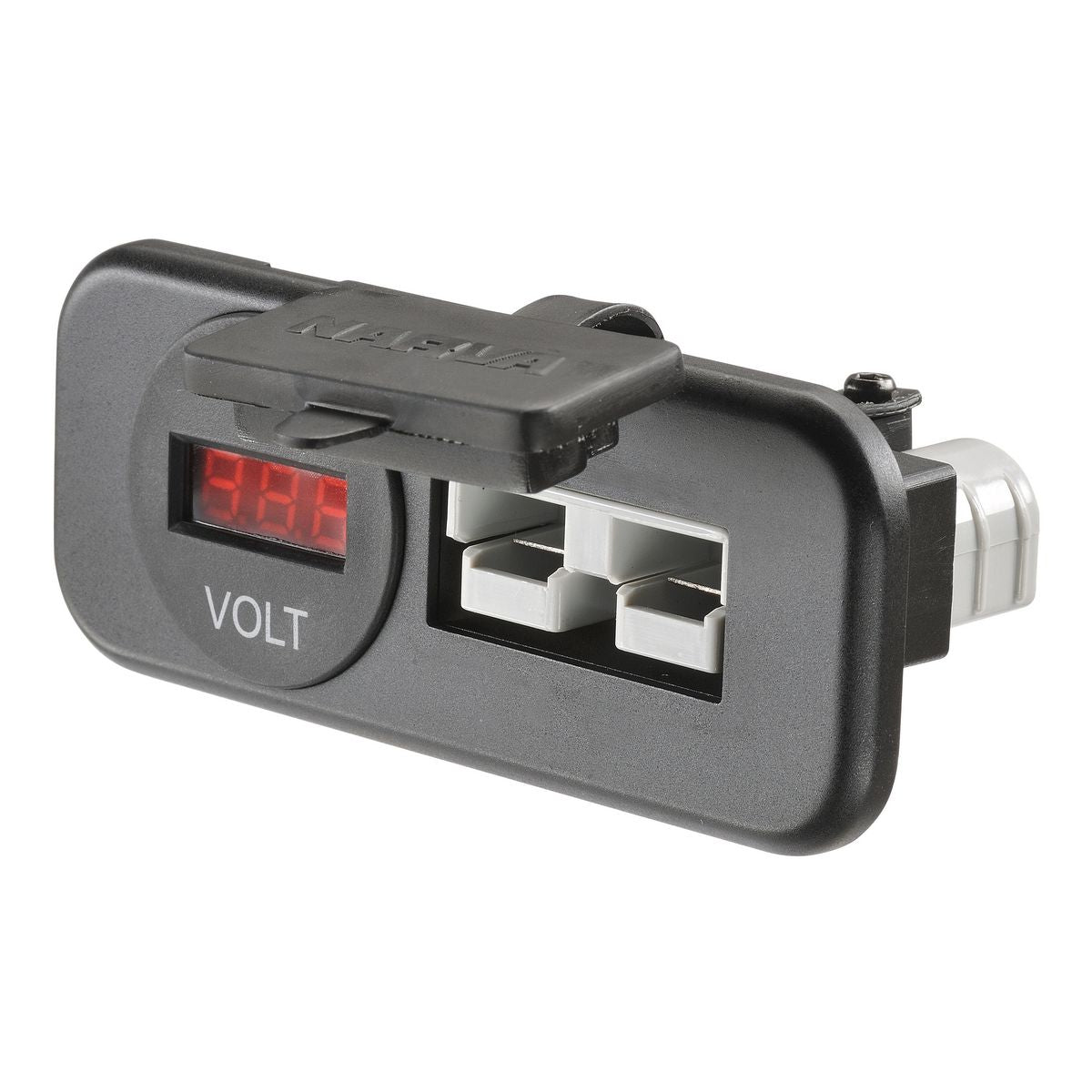 Narva Connector 50A/Volt Meter Twin HDRV Socket Flush Mount 81153BL