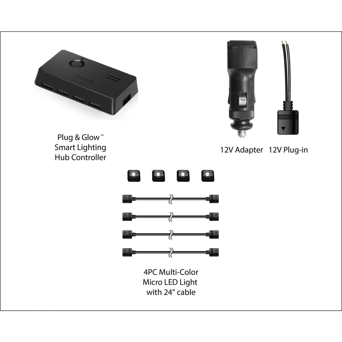 Type S Plug & Glow Smart Multi-Colour Micro Light Kit 4 Piece LM55391