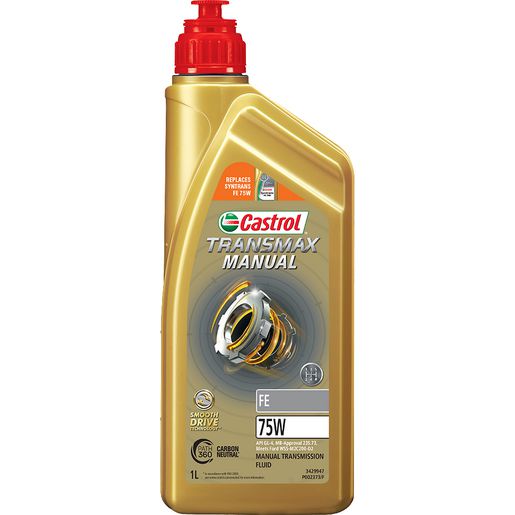 Castrol TRANSMAX Manual FE 75W Transmission Fluid 1L 3429947