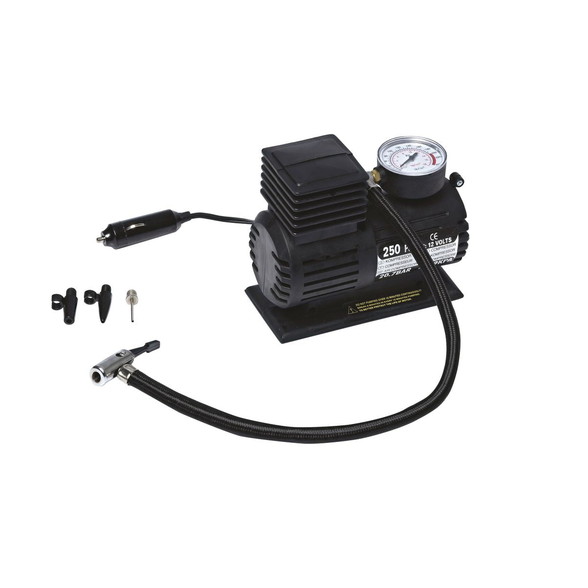 GV Tools Air Compressor 12V 250PSI With Gauge GVAC250