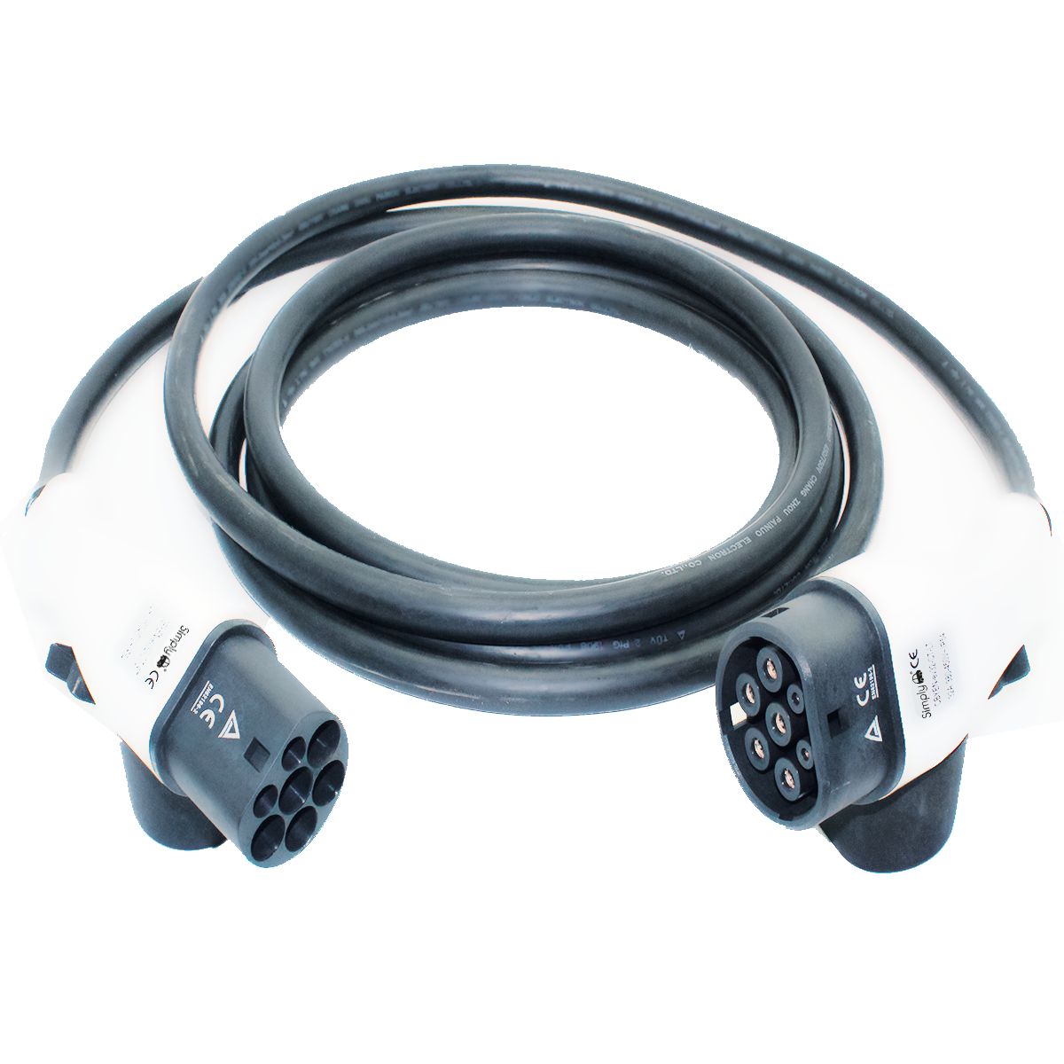 Simply Electric Vehicle Charging Cable Type 2-Type 2 32Amp EV004