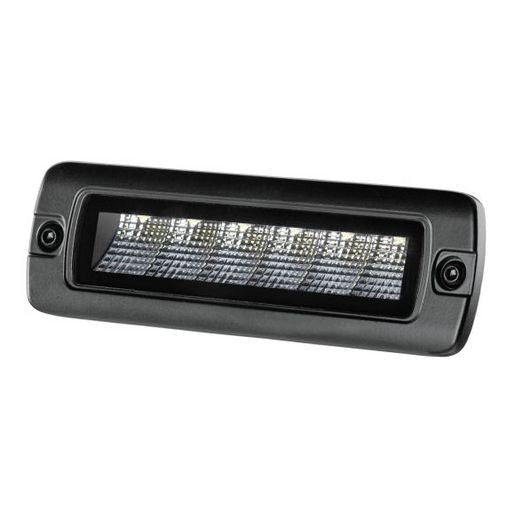 Hella Black Magic 6 LED 6.2 Inch Flush Mount Light Bar - Flood Beam 1FB358176221