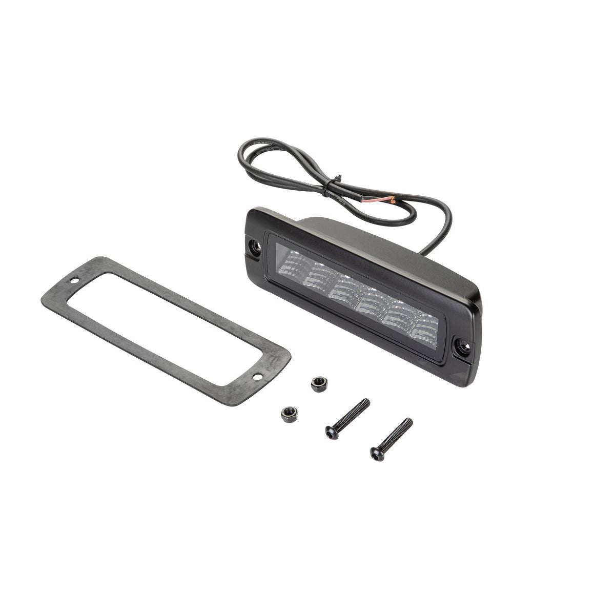 Hella Black Magic 6 LED 6.2 Inch Flush Mount Light Bar - Flood Beam 1FB358176221