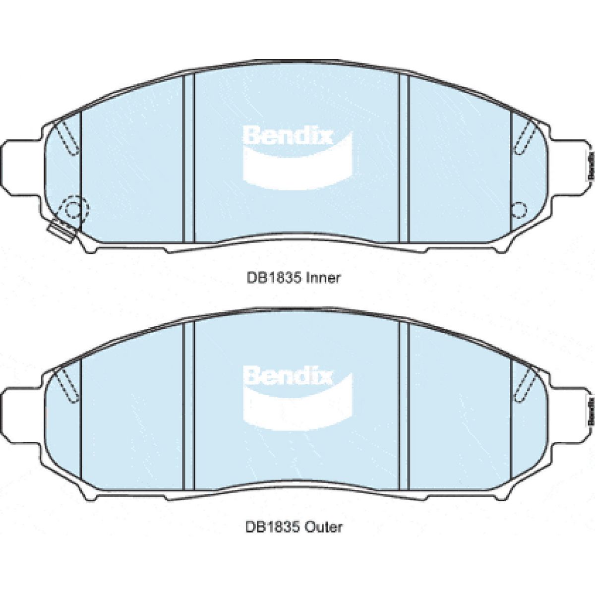 Bendix Ultimate 4WD Brake Pad Set DB1835 ULT4WD