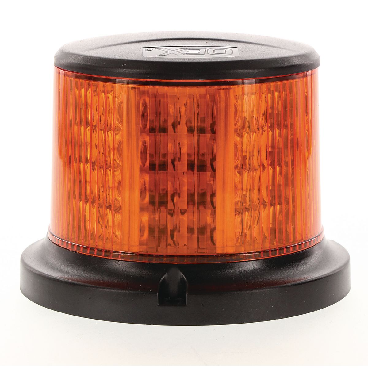 OEX Tall Amber LED Beacon 12V/24V Class 1 Fixed Mount With Base Plate ACX5723B