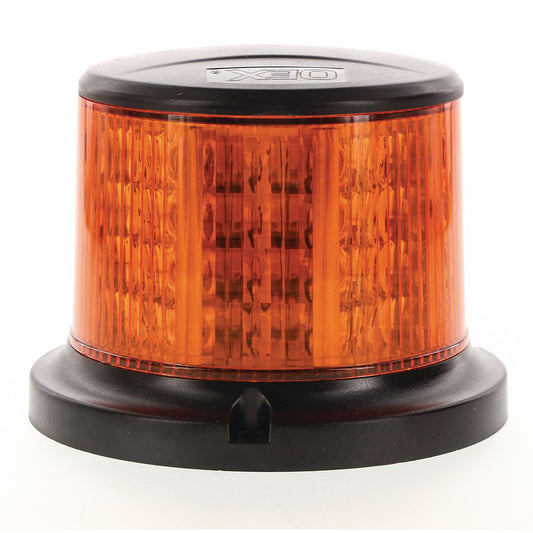 OEX Tall Amber LED Beacon 12V/24V Class 1 Fixed Mount With Base Plate ACX5723B