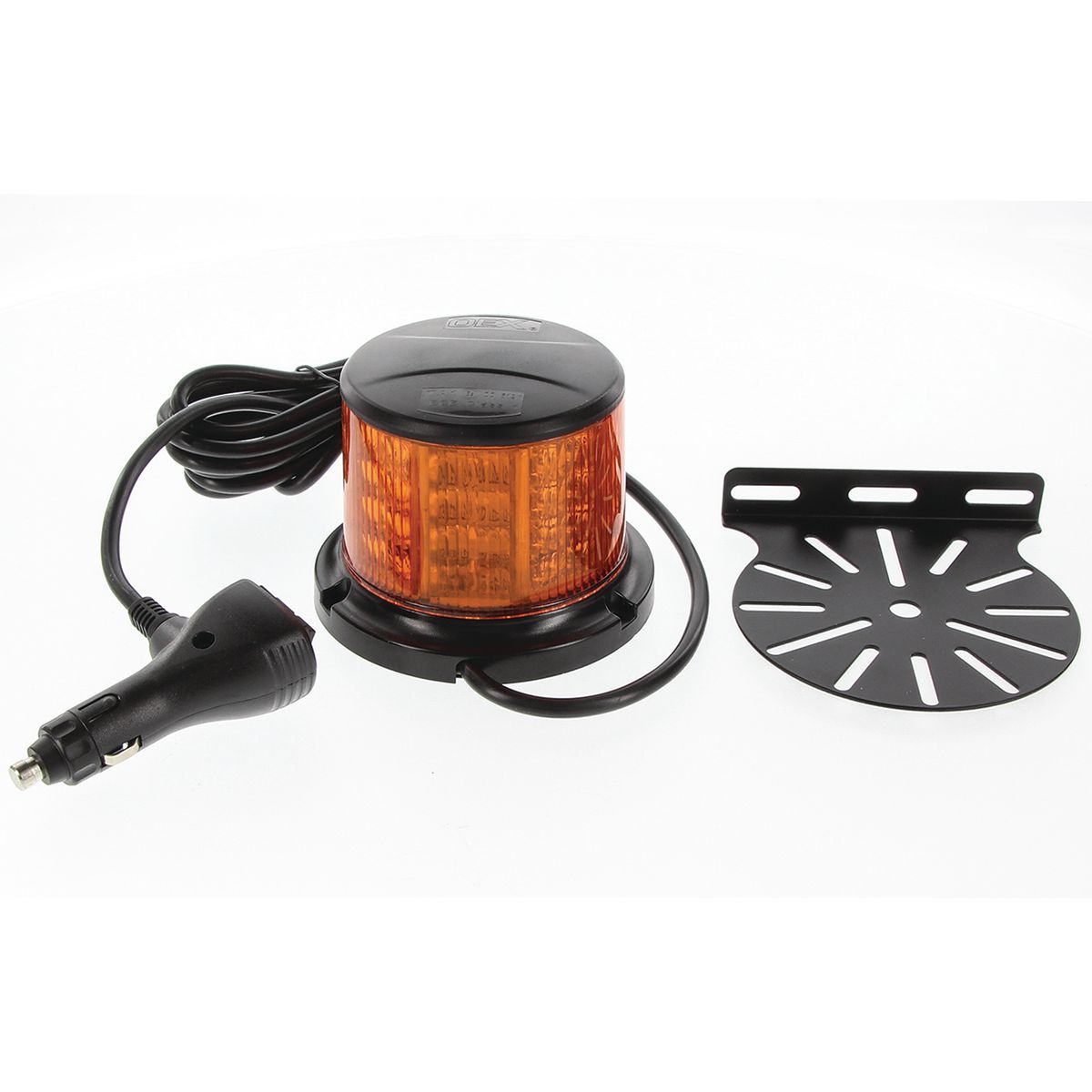 OEX Tall Amber LED Beacon 12V/24V Class 1 Magnetic Mount With Base Plate ACX5724B