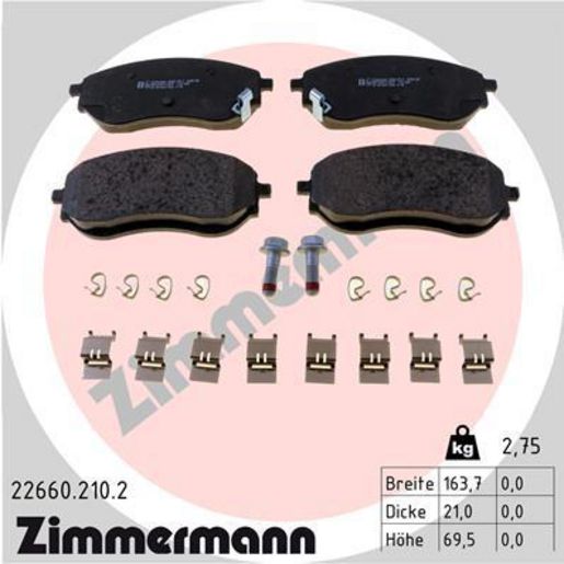 Zimmermann Brake Pad Front Set 22660.210.2
