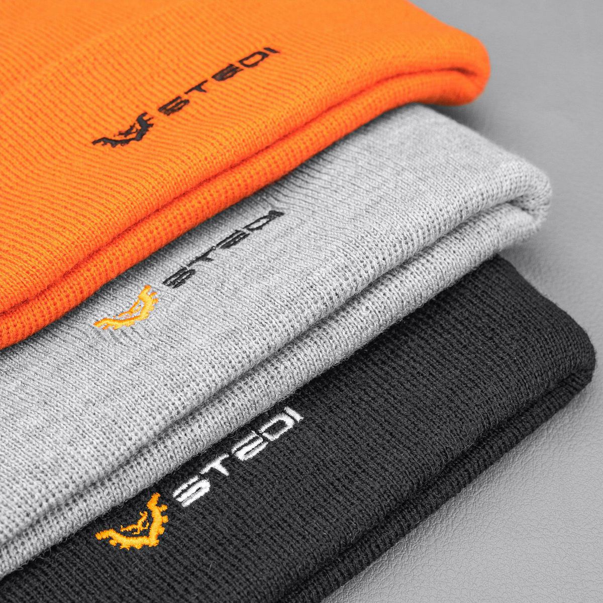 STEDI 100% Merino Wool Beanie Orange Embroided Logo MERCHBEANIEORANGE