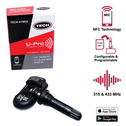 Tech Tire Repair U-Pro Hybrid Nfc Universal Tpms Sensor (100) TECH-A78EG-100