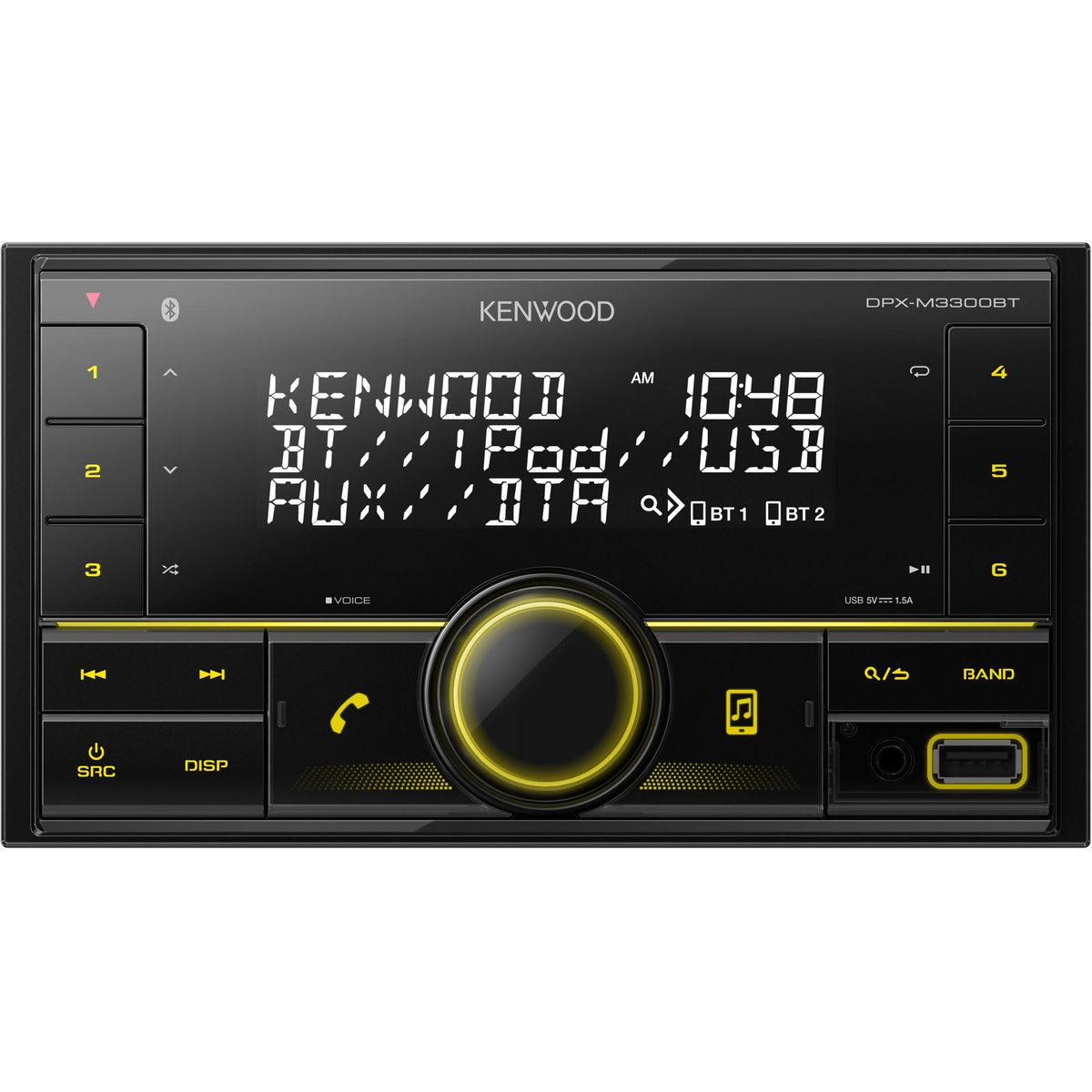 Kenwood Head Unit With Dual Bluetooth/Usb DPX-M3300BT
