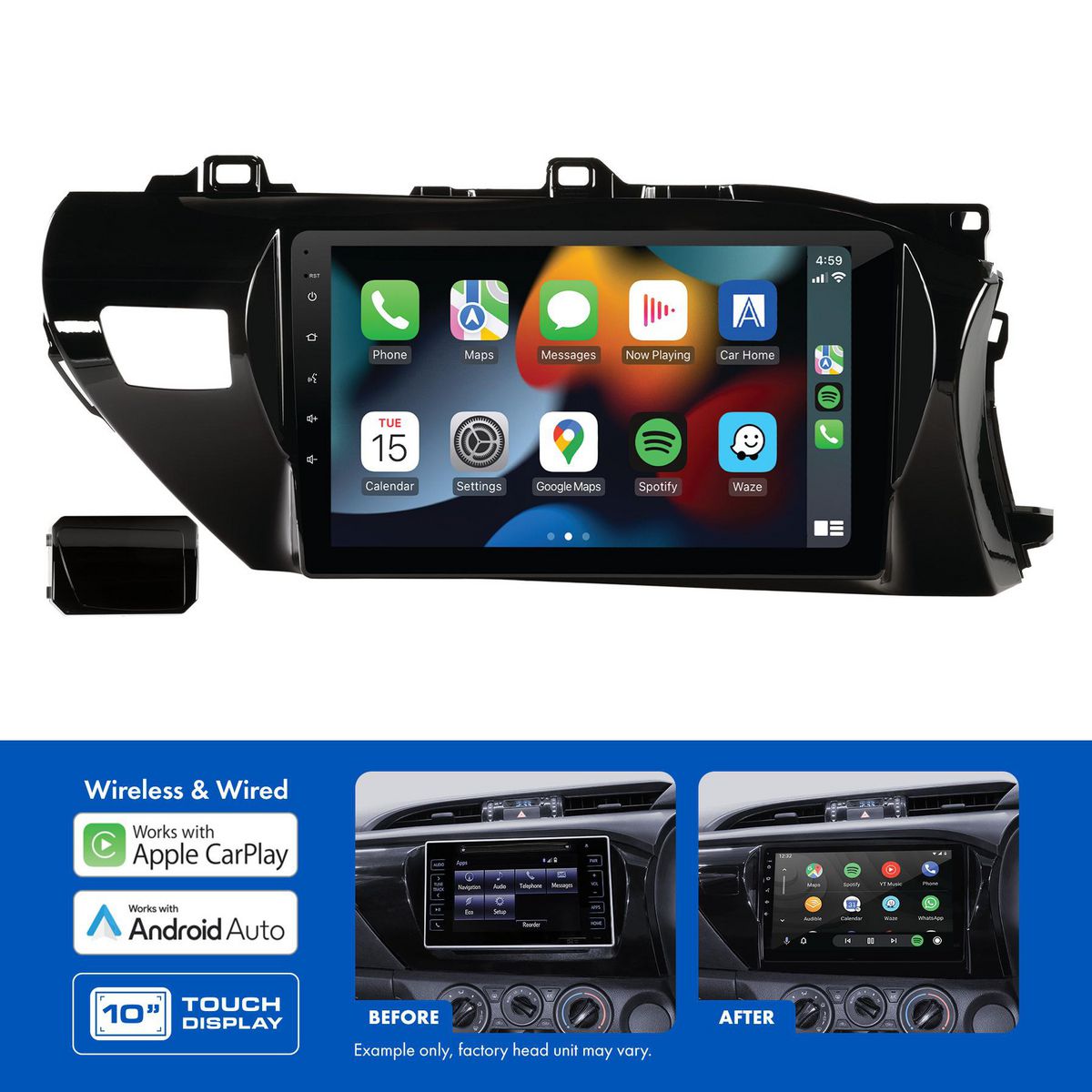 Aerpro 10In Multimedia Receiver To Suit Toyota Hilux (2015-2020) AMTO2