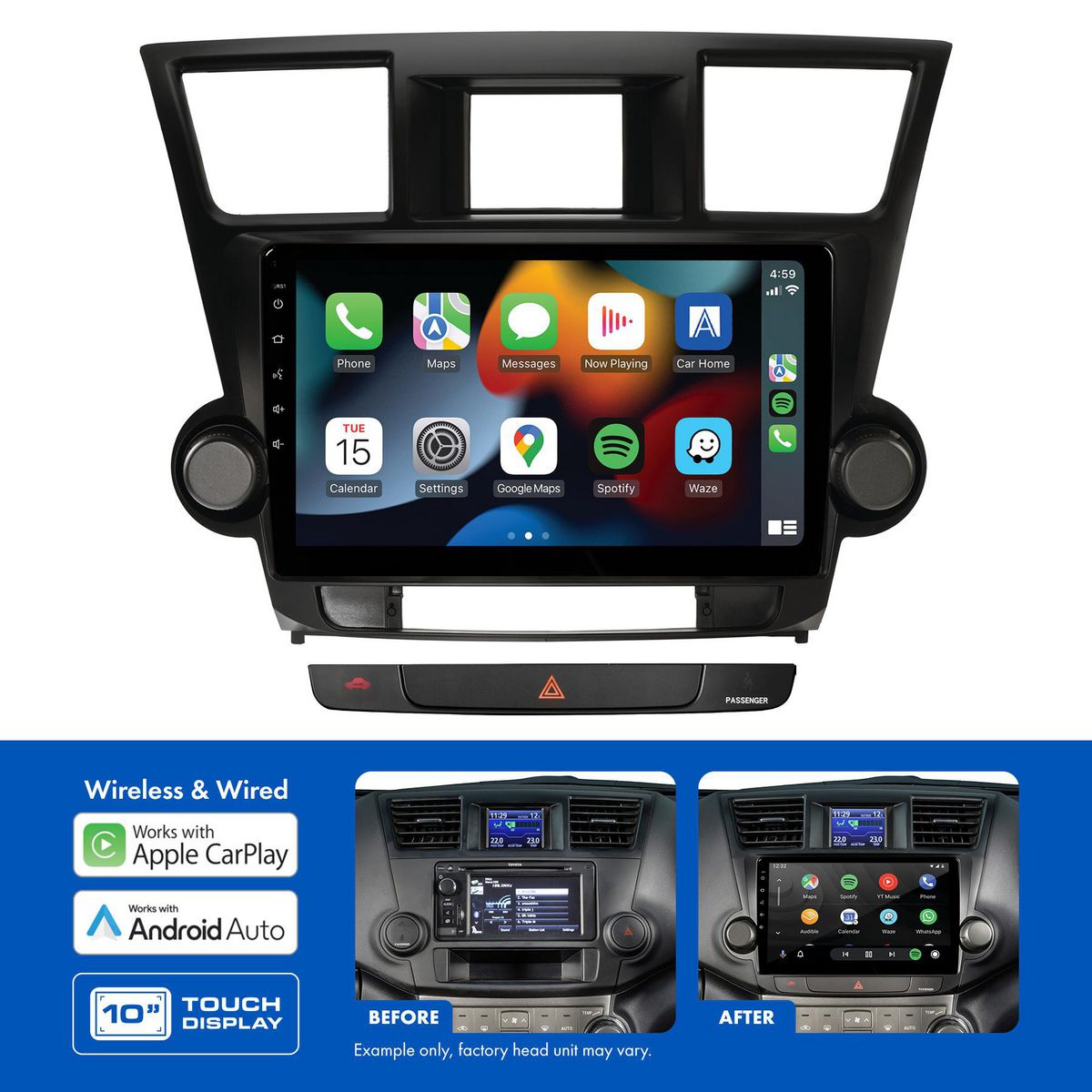 Aerpro 10In Multimedia Receiver To Suit Toyota Kluger Grande (2007-2013) - Amplified AMTO7