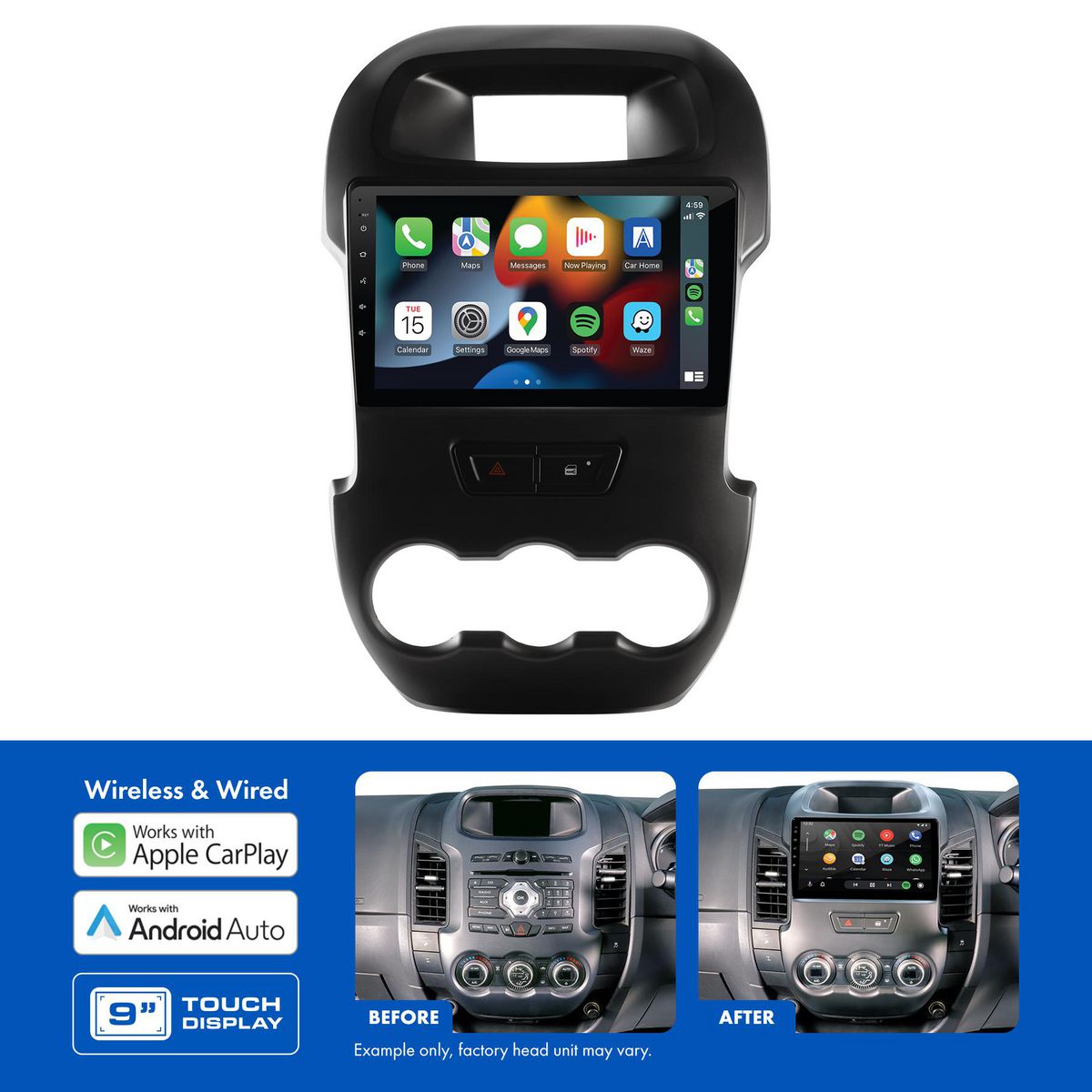 Aerpro 9In Multimedia Receiver To Suit Ford Ranger Px (2012-2015) AMFO2