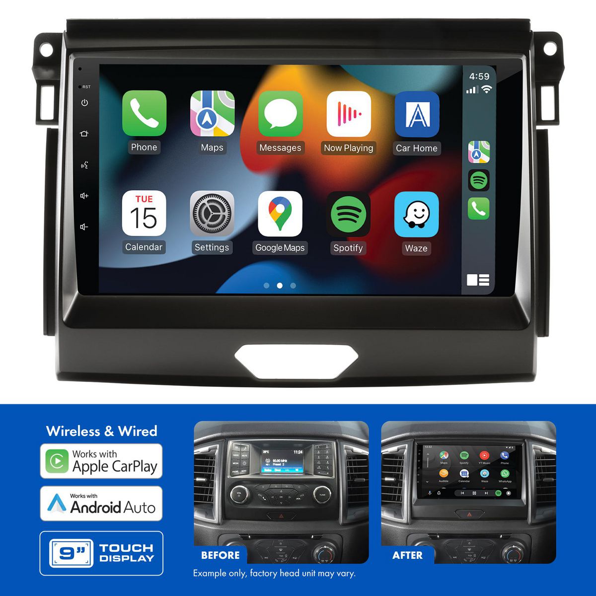 Aerpro 9In Multimedia Receiver To Suit Ford Ranger Px2 (2015-2018) - 4.2 Inch Display Only AMFO3