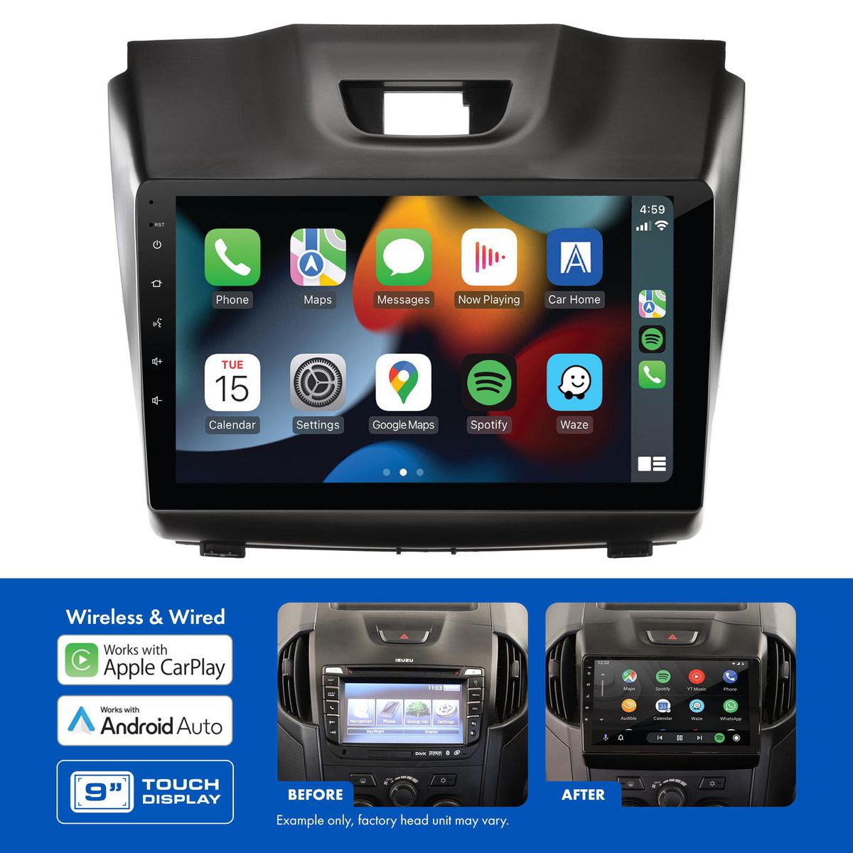 Aerpro 9In Multimedia Receiver To Suit Holden Colorado Inc 7 (2014-2016) AMGM9B