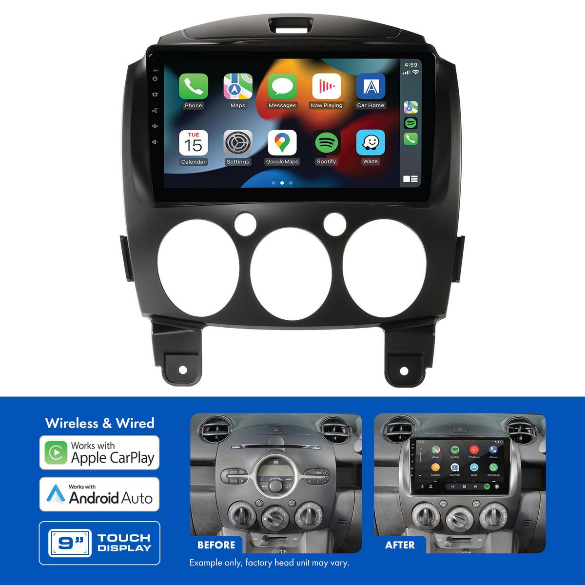 Aerpro 9In Multimedia Receiver To Suit Mazda 2 (2007-2011) - No Swc AMMZ19